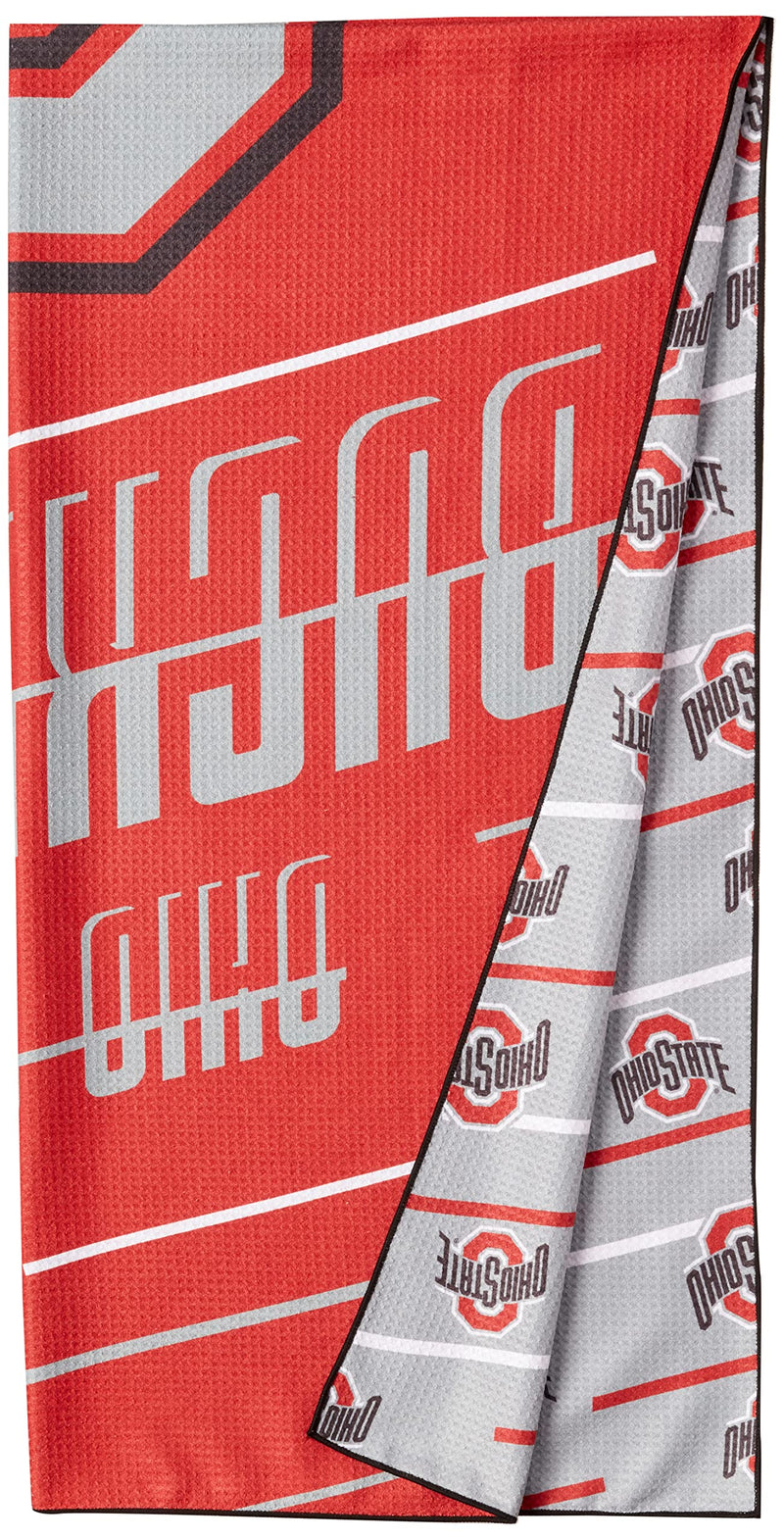 The Northwest Company NCAA Ohio State Buckeyes Beach Towel & Mesh Bag Set, 32" x 64", Splitter