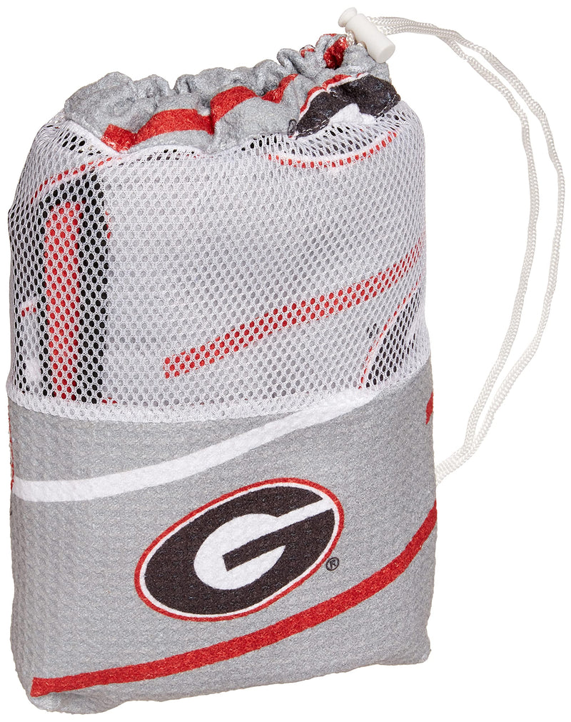 The Northwest Company NCAA Georgia Bulldogs Beach Towel & Mesh Bag Set, 32" x 64", Splitter