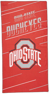 The Northwest Company NCAA Ohio State Buckeyes Beach Towel & Mesh Bag Set, 32" x 64", Splitter