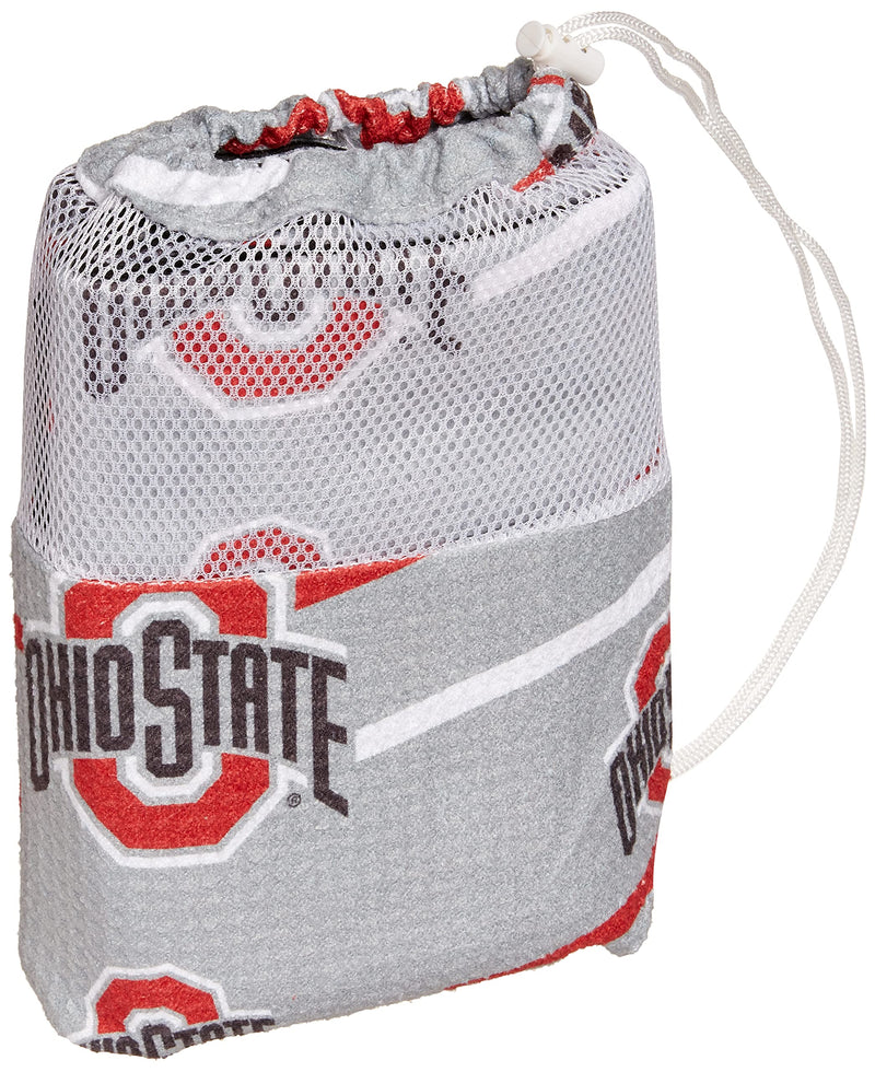 The Northwest Company NCAA Ohio State Buckeyes Beach Towel & Mesh Bag Set, 32" x 64", Splitter