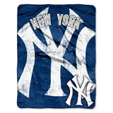 The Northwest Company MLB New York Yankees Micro Raschel Throw Blanket, 46" x 60", Triple Play