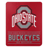 Northwest NCAA Ohio State Buckeyes Unisex-Adult Fleece Throw Blanket, 50" x 60", Control