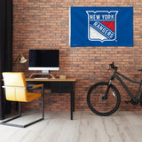 Rico Industries NHL New York Rangers 3-Foot by 5-Foot Single Sided Banner Flag with Grommets