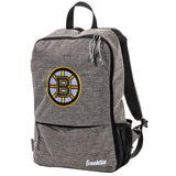 Franklin Sports NHL Boston Bruins Street Pack Backpack - Official NHL Hockey Equipment Bags - Gray Hockey Backpack - Authentic Logos and Colors