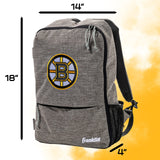 Franklin Sports NHL Boston Bruins Street Pack Backpack - Official NHL Hockey Equipment Bags - Gray Hockey Backpack - Authentic Logos and Colors