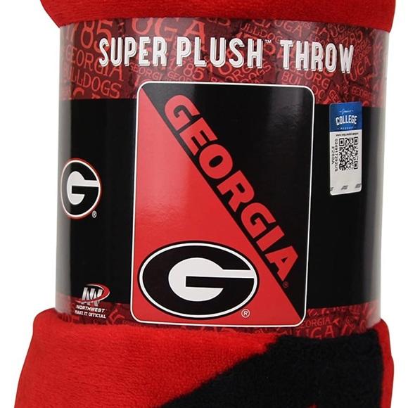 Northwest Licensed NCAA Double Blanket Bundle, Two Top Selling Throw Blankets for All Occasions (Georgia Bulldogs, Section Plush/Movement Silk Touch)