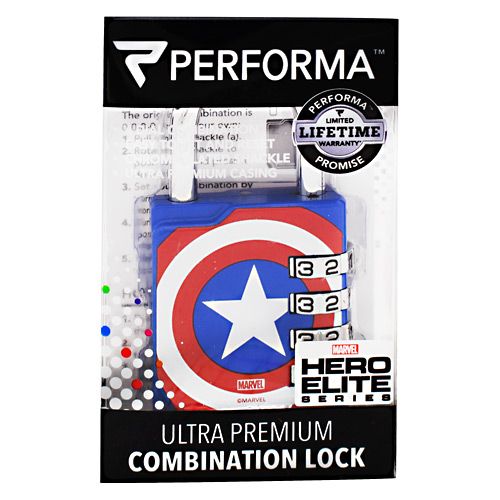 Captain America Gym Lock - Best and Most Durable Embossed Lock for Your Gym Locker, Gym Bag, School Locker, and All Storage Security Needs